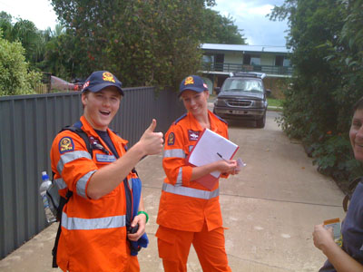 The local SES offering assistance.  He just offered to buy me a new house!