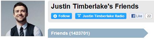 Justin Timberlake on Myspace