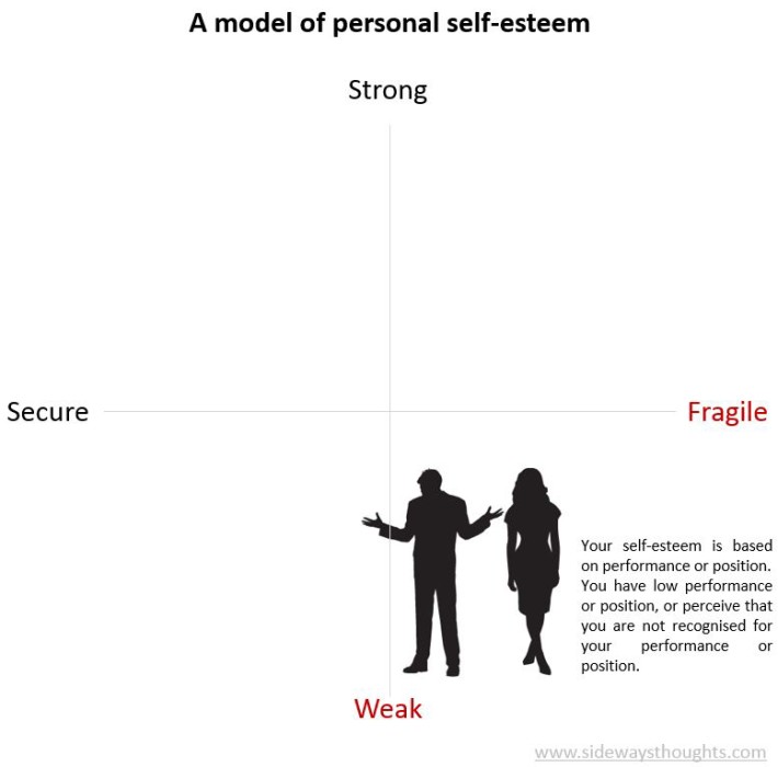 Weak and fragile self-esteem 